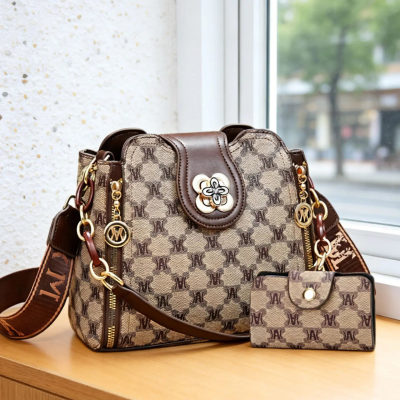 Women'S Crossbody Bags - Bolsa de ombro vintage com estampa