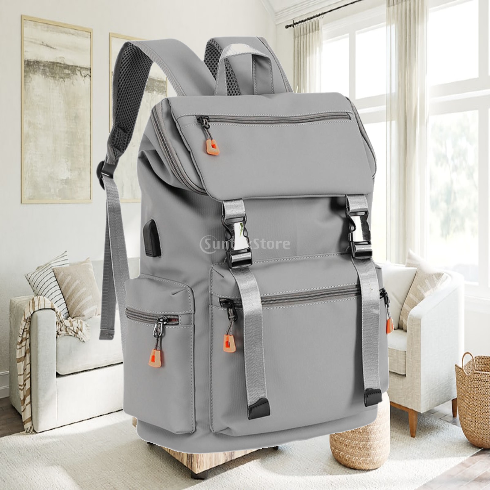 Women'S Bags For Work - Mochila casual com organizador, bolsos, alça