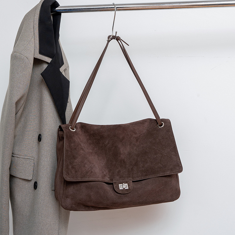 Women'S Work Bags Tote - Bolsa de Ombro em Couro Suede