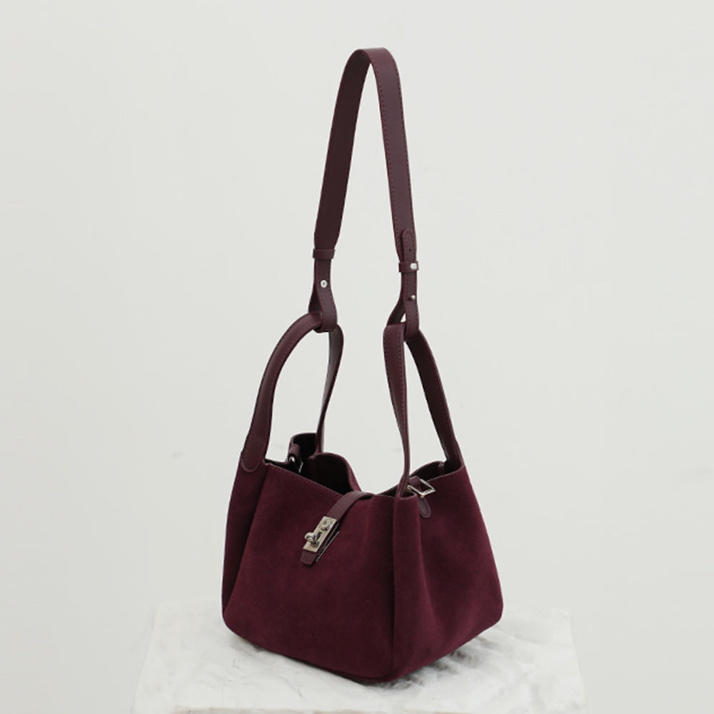 Bolsa balde de couro de camurç - Women Bags Uae avaliação e preço