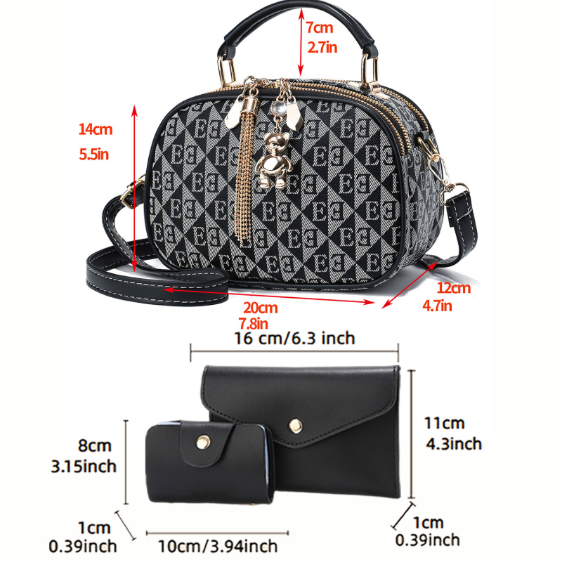 Conjunto de 3 mini bolsas redo - Women'S Crossbody Bags avaliação e preço