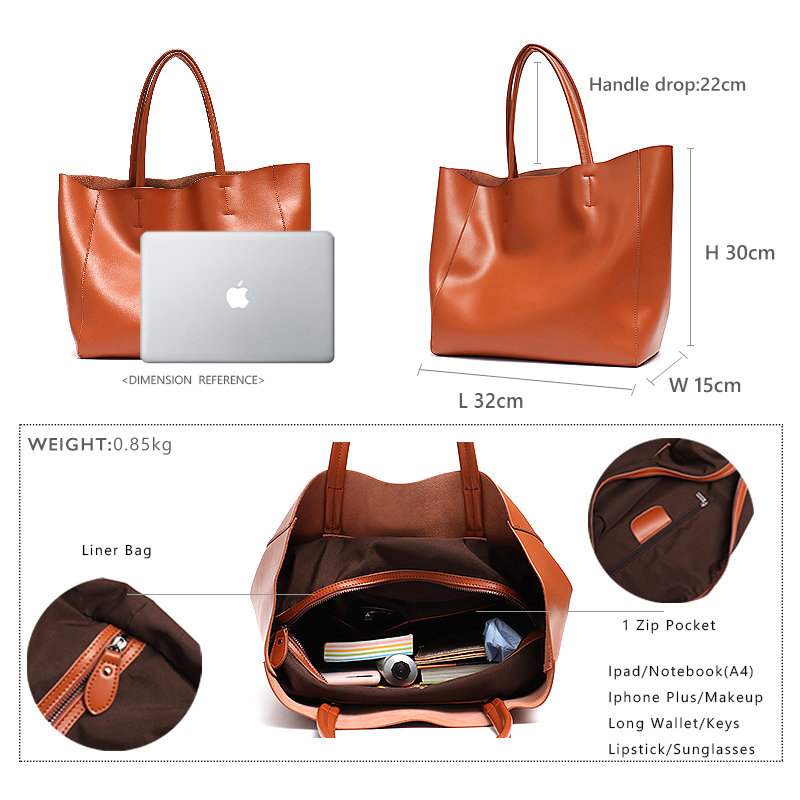 Bolsa tote grande minimalista  - Women'S Work Bags Tote avaliação e preço