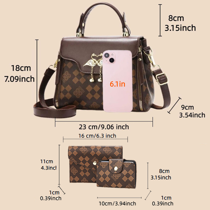 Conjunto de 3 peças de bolsas  - Women'S Crossbody Bags avaliação e preço