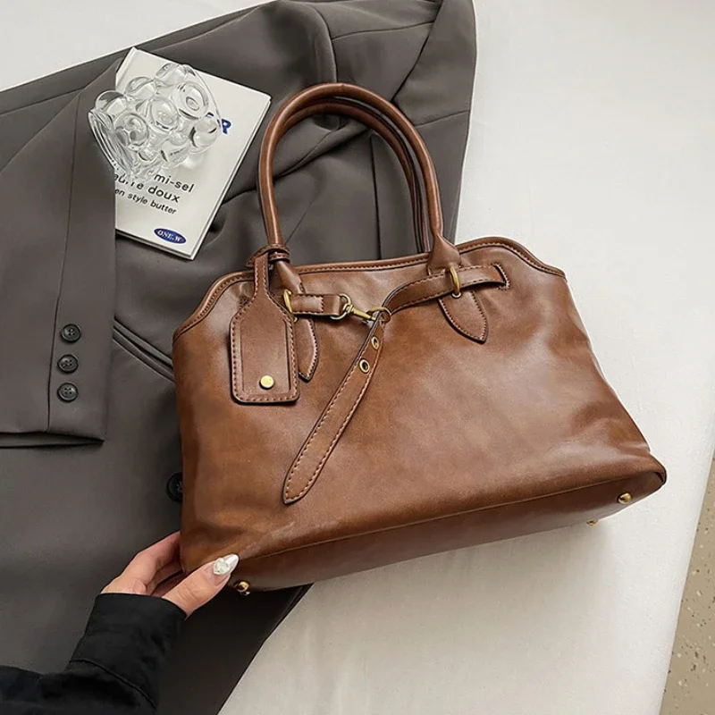Couro do plutônio retro sacola - Women Bags For Airport avaliação e preço
