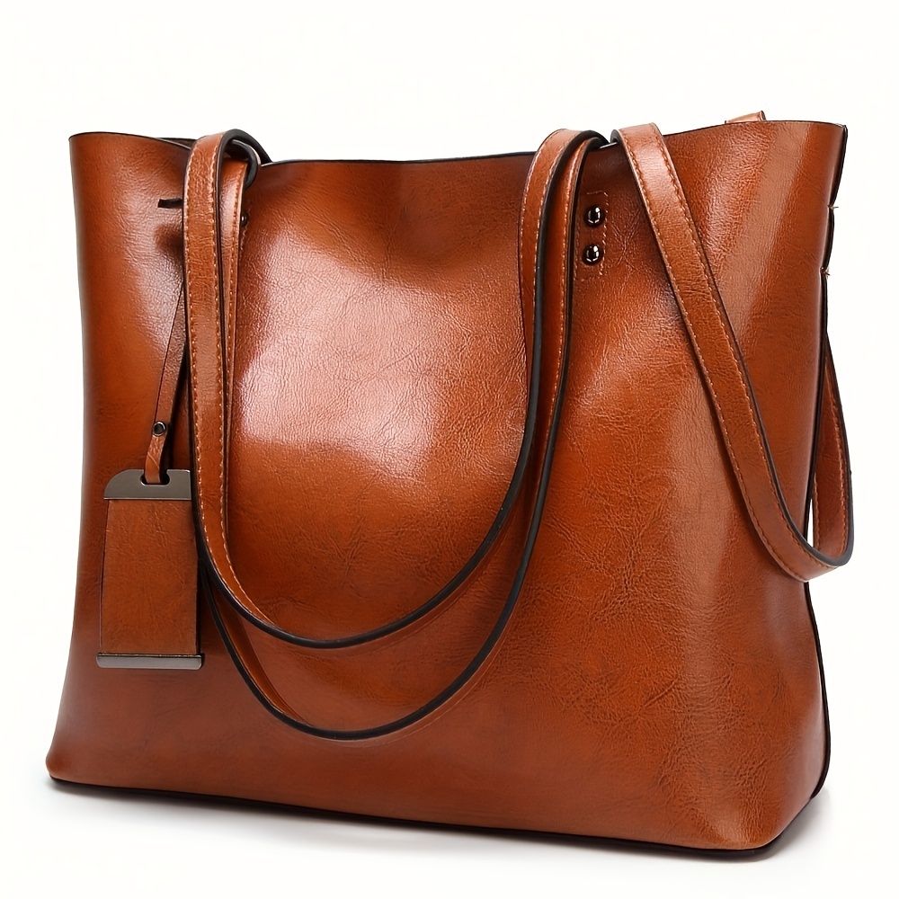 Bolsa de couro retrô clássica  - Women'S Work Bags Tote avaliação e preço